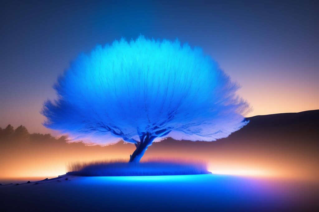 a blue willow, volumetric lighting, highly detailed, smooth, digital art, 35 mm film  1