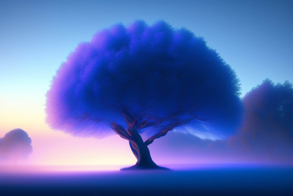 a blue willow, volumetric lighting, highly detailed, smooth, digital art, 35 mm film 2 